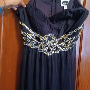 Black Rhinestone Dress